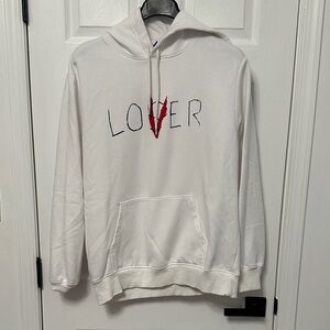 H&M White Hoodie with Red Graphic